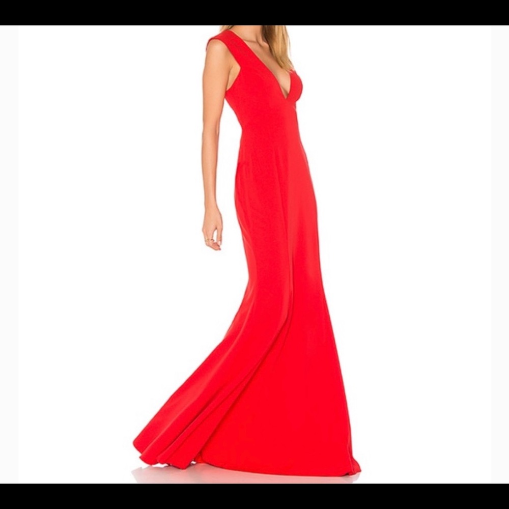 JAY GODFREY red Victoria dress